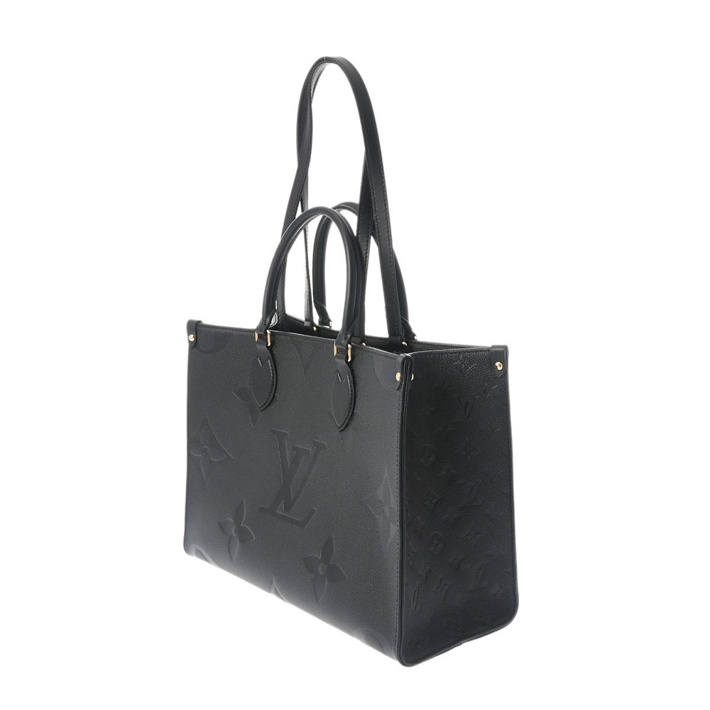 Louis Vuitton OnTheGo Bag Leather Empreinte Black Noir Monogram Tote Black